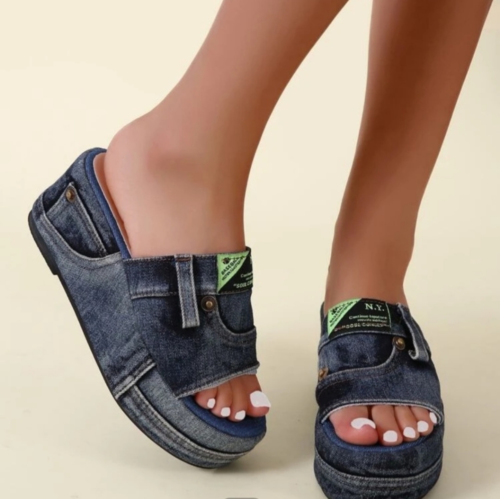 New Jean mules slip on shoe